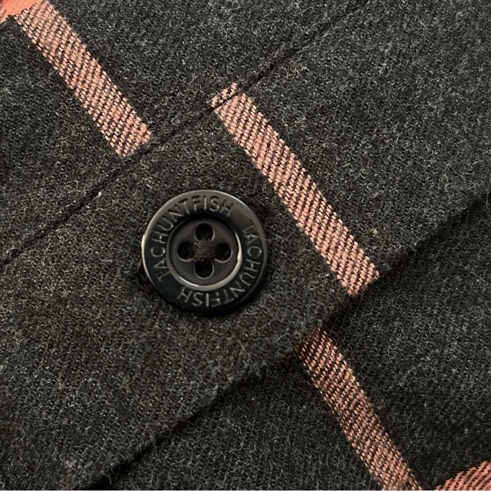 TacHuntFish NWOT 4XL Men's Black Plaid Check Flannel Long Sleeve THF - Picture 6 of 7